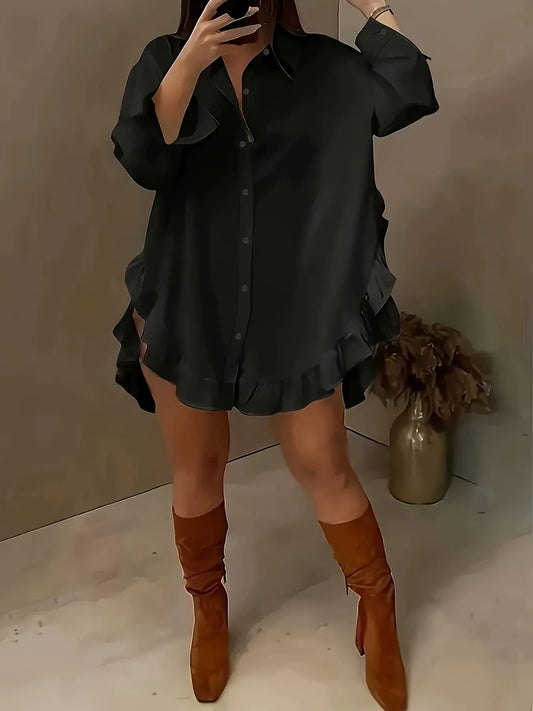 Loose ruffled shirt