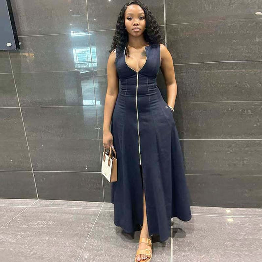 Sleeveless Workday Shift Maxi