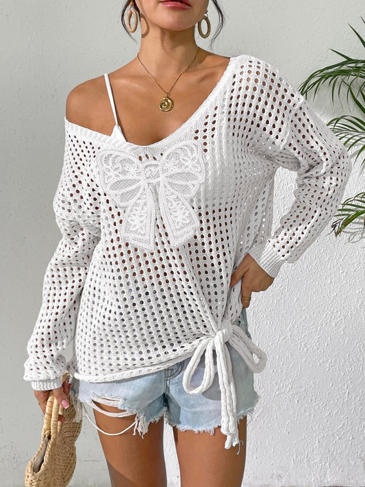 Butterfly Knit Slouchy Cardigan Top