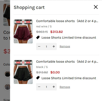 Comfortable loose shorts（Add 2 or 4 pairs to the cart to trigger the discount）