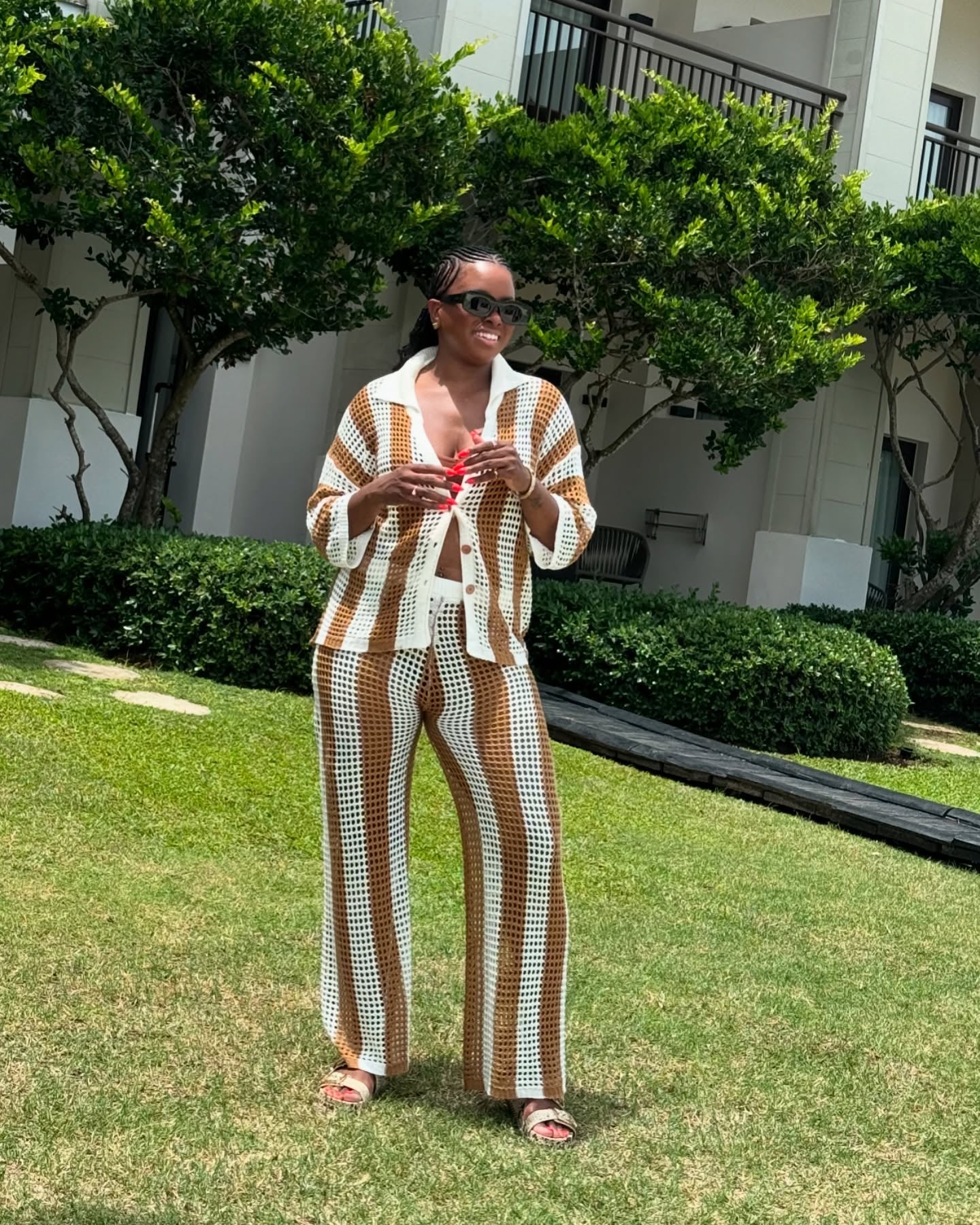 Loose collar knit Set