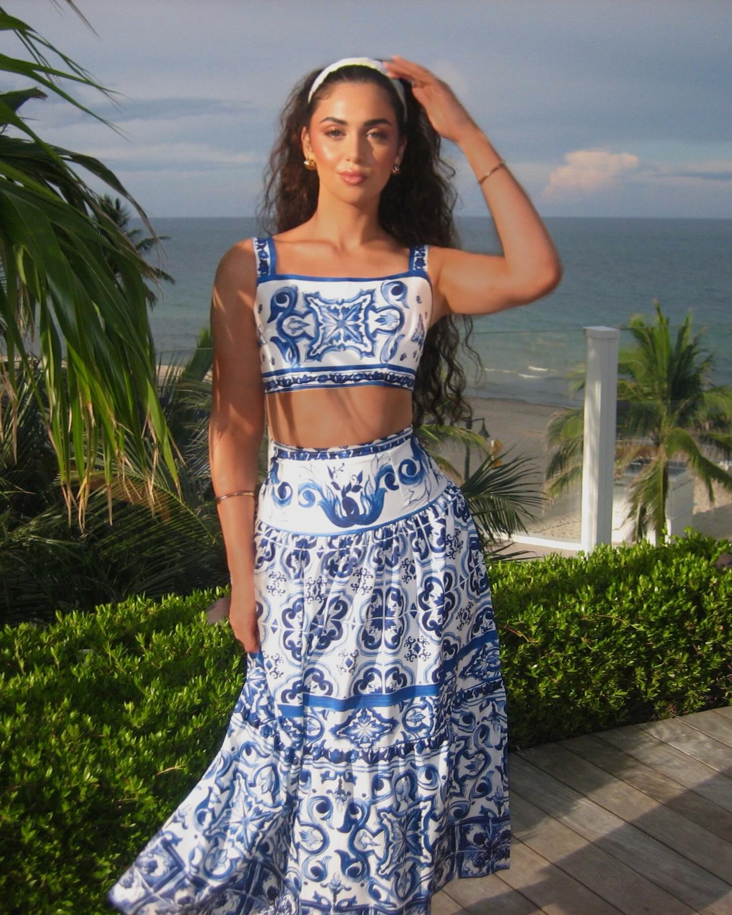 Blue and White Porcelain Printed Set