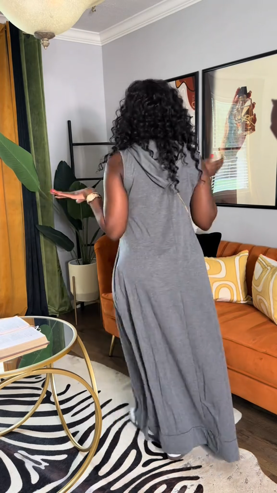 Fashion Cape Pocket Loose Dress