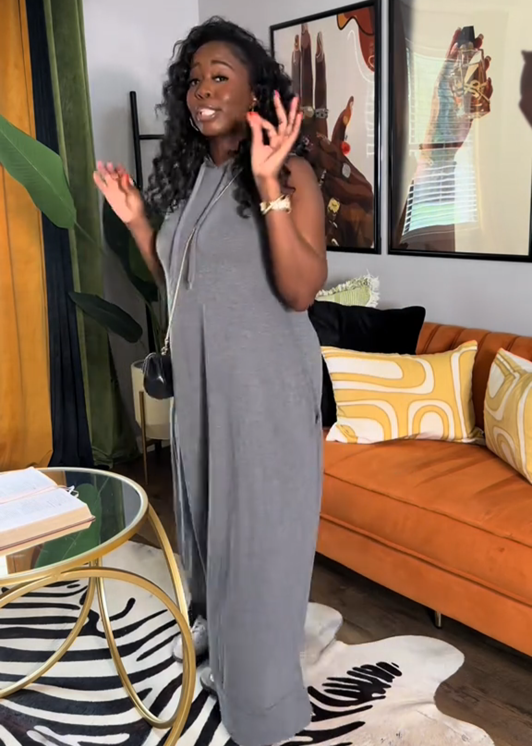 Fashion Cape Pocket Loose Dress