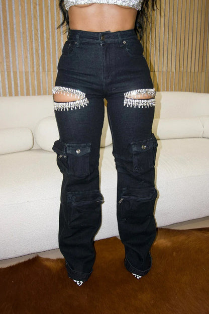 Special opening jeans