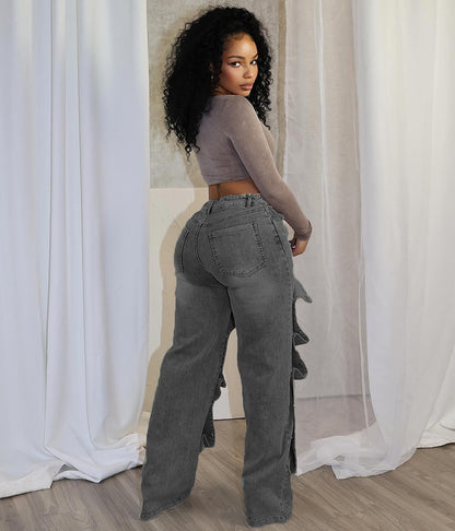 Button DIY Baggy Jeans