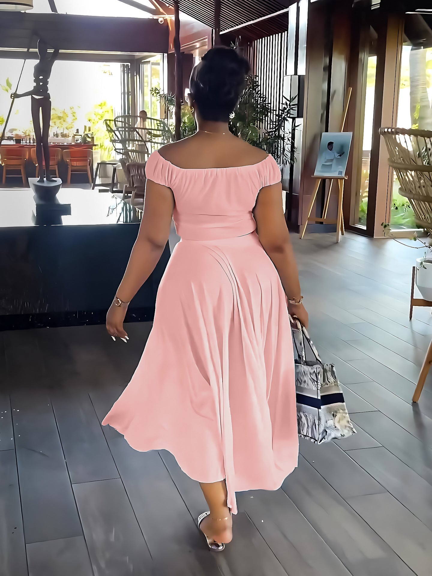 One shoulder dress suit