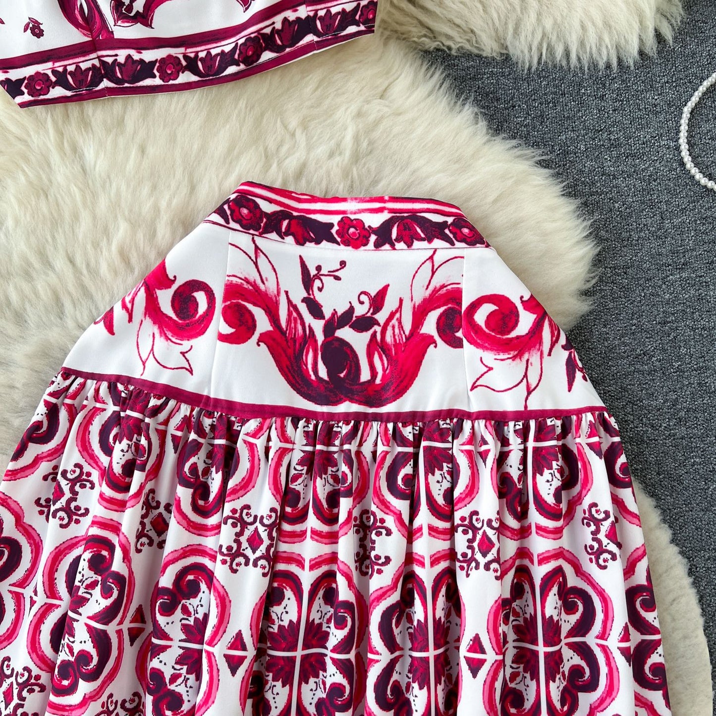 Blue and White Porcelain Printed Set