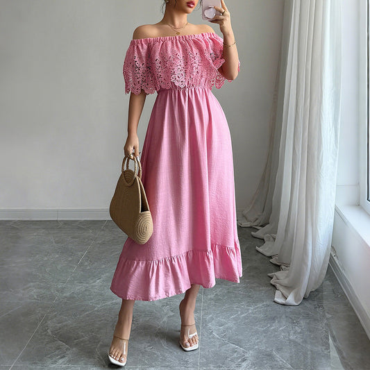 One-shoulder A-line dress