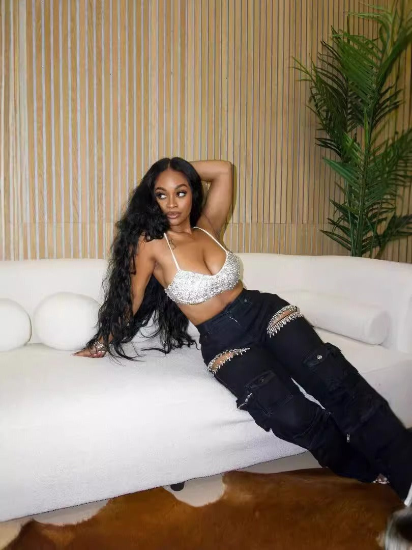 Special opening jeans