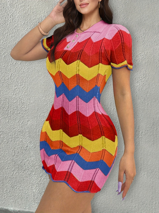 Rainbow Knit Dress