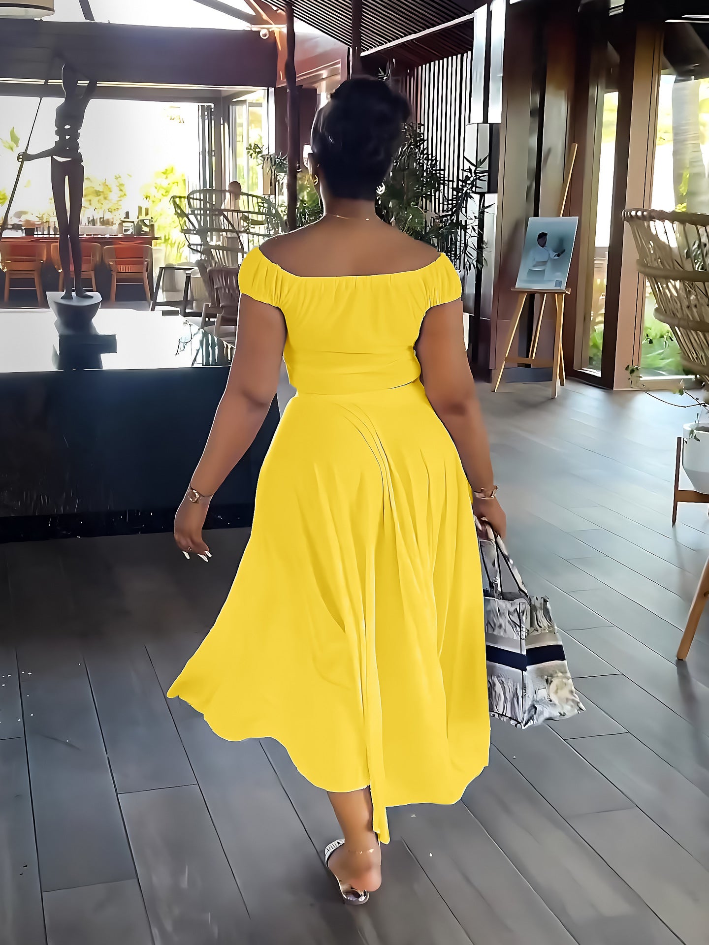 One shoulder dress suit