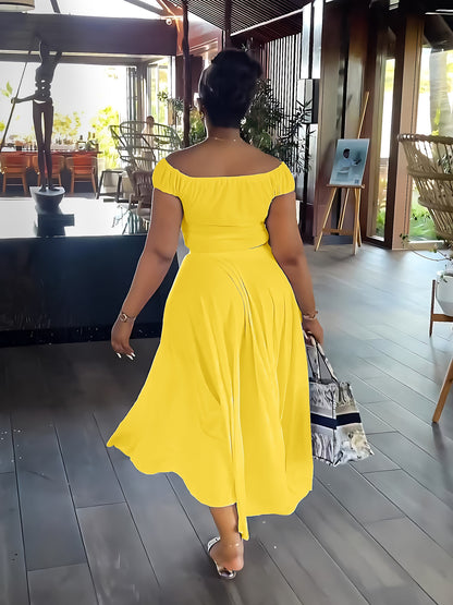 One shoulder dress suit