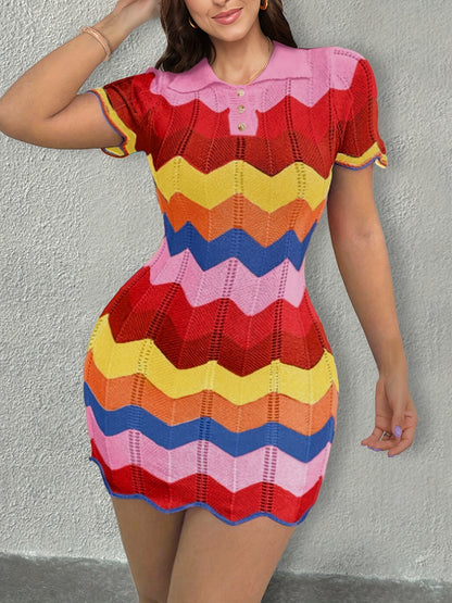 Rainbow Knit Dress