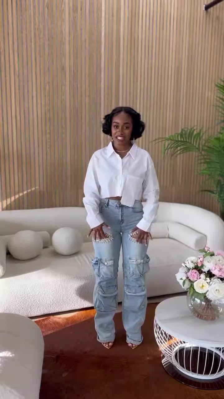 Special opening jeans