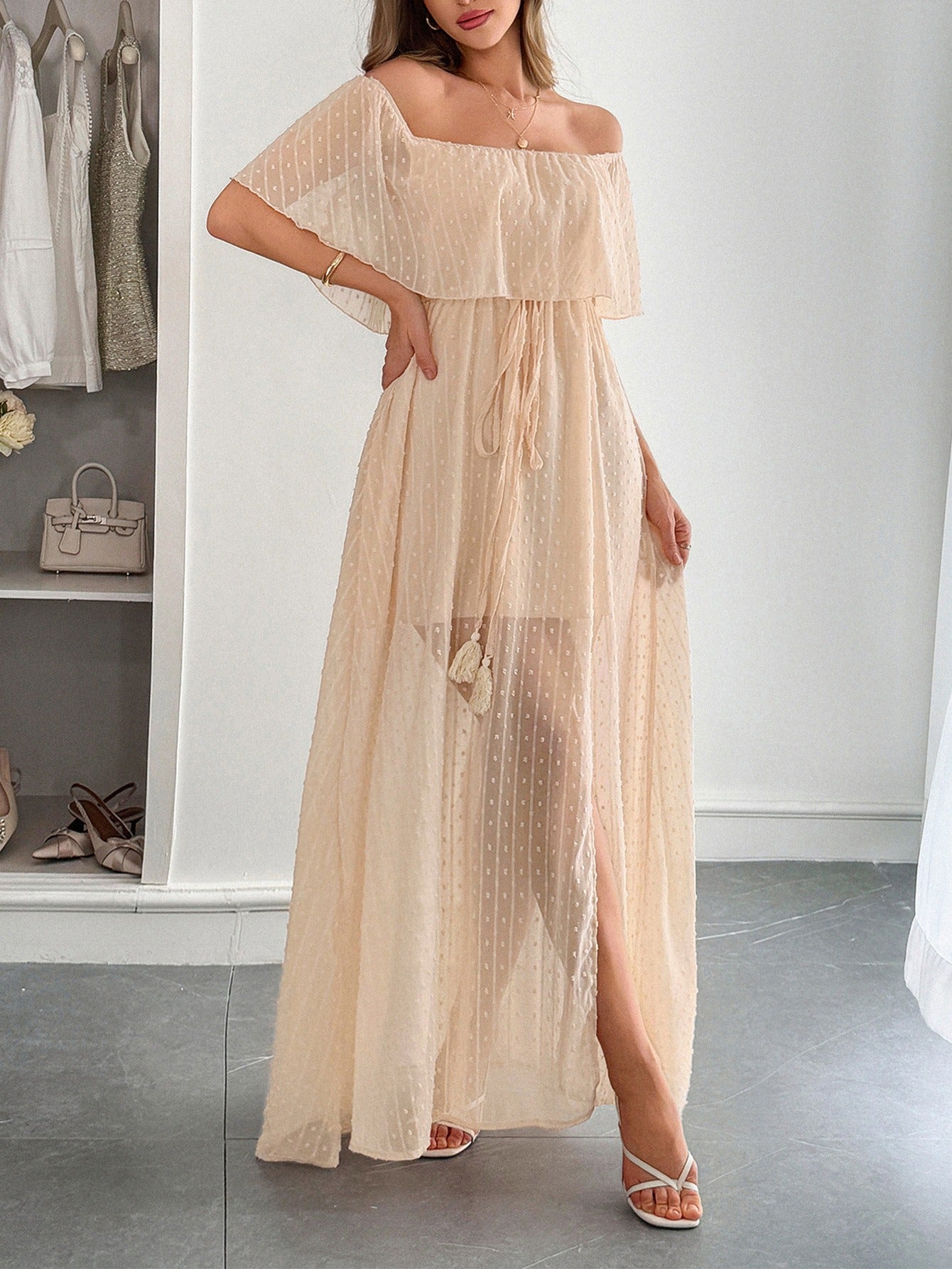 Tassel Detail Maxi Dress