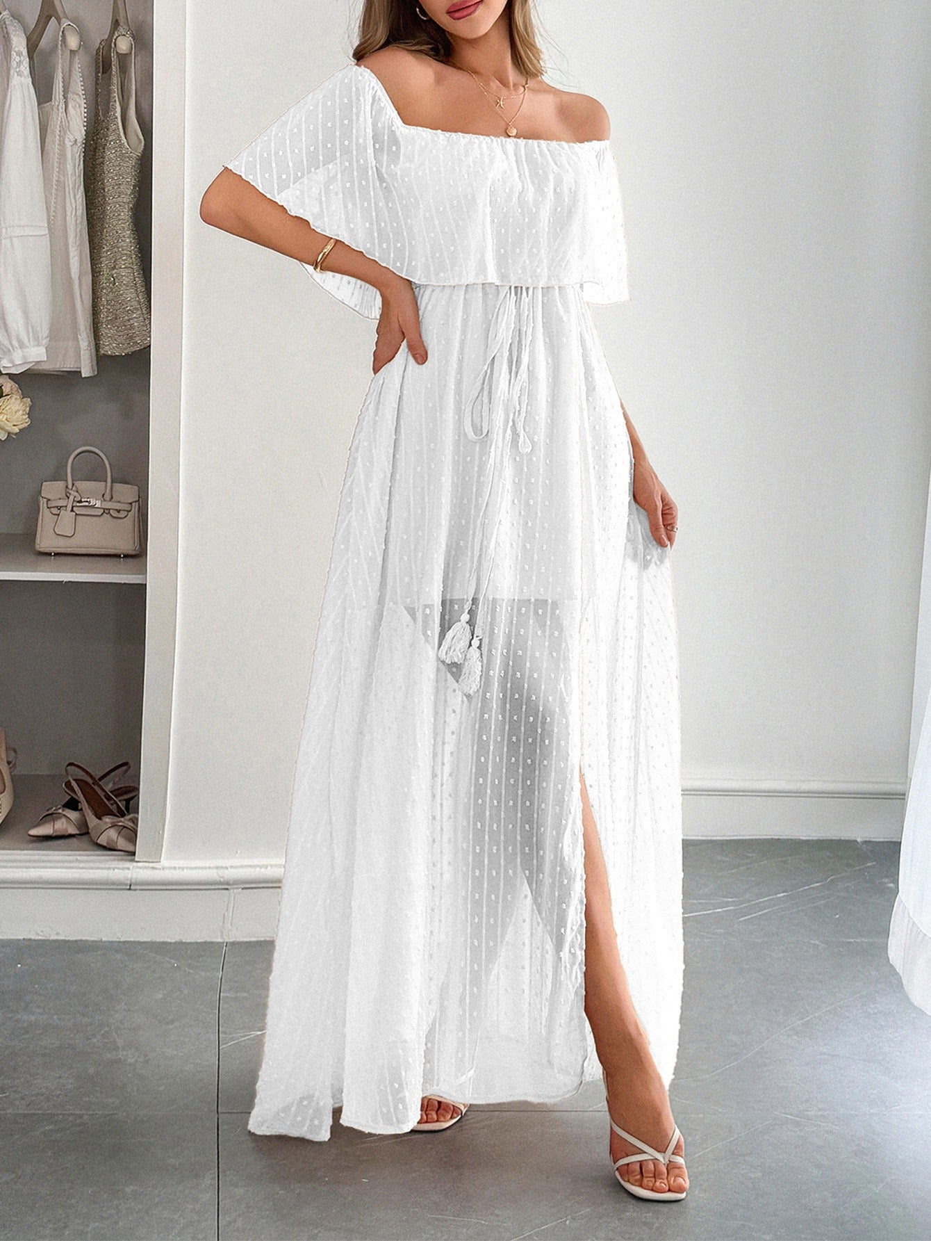 Tassel Detail Maxi Dress