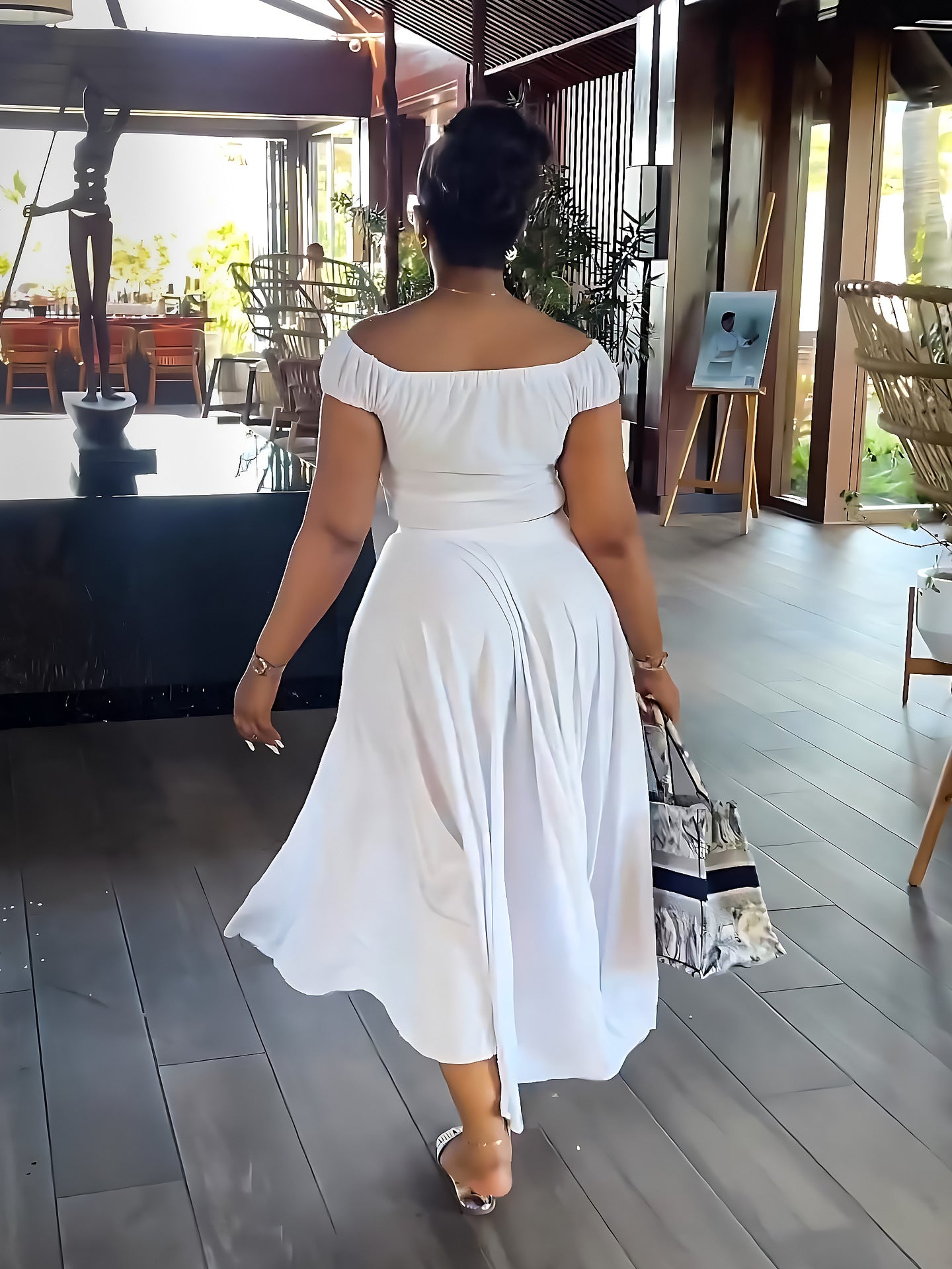 One shoulder dress suit