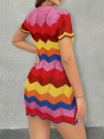Rainbow Knit Dress