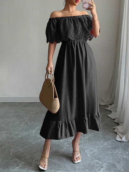 One-shoulder A-line dress