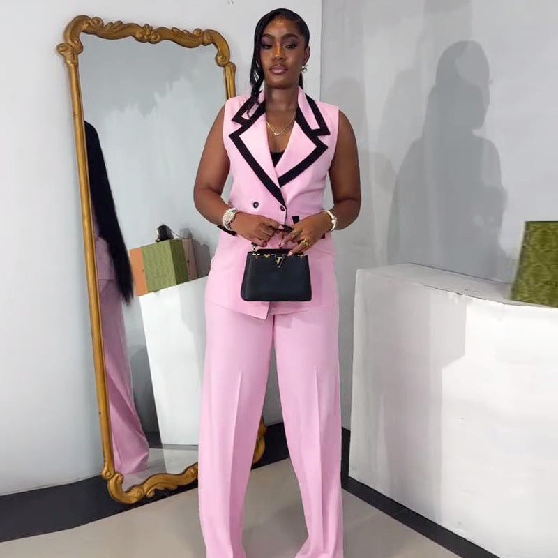 Casual Vest Trousers Two Piece Set