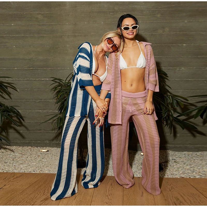 Loose collar knit Set