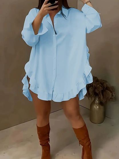 Loose ruffled shirt