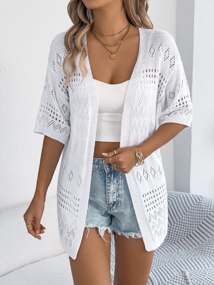 Hollow Sleeve Knit Cardigan Holiday Cardigan