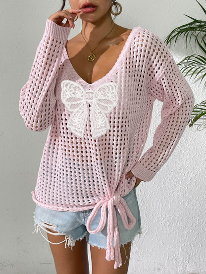 Butterfly Knit Slouchy Cardigan Top