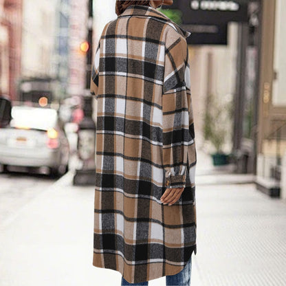 Casual plaid shirt jacket