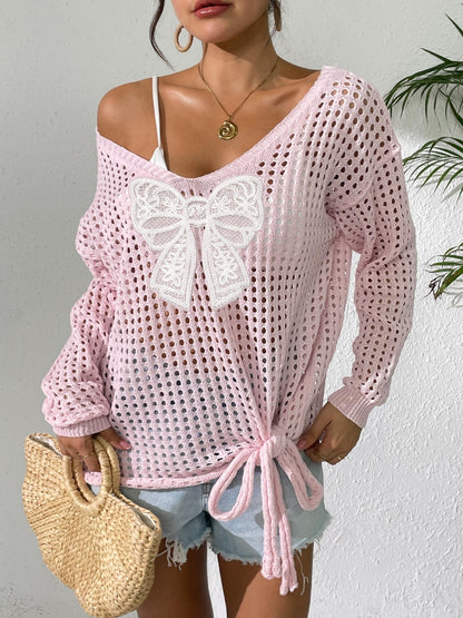 Butterfly Knit Slouchy Cardigan Top