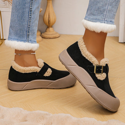 Retro lightweight fleece-lined ankle boots