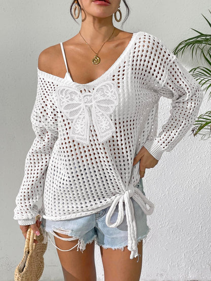 Butterfly Knit Slouchy Cardigan Top