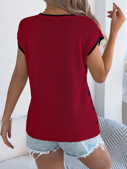 Striped Loose Knit Vacation Top