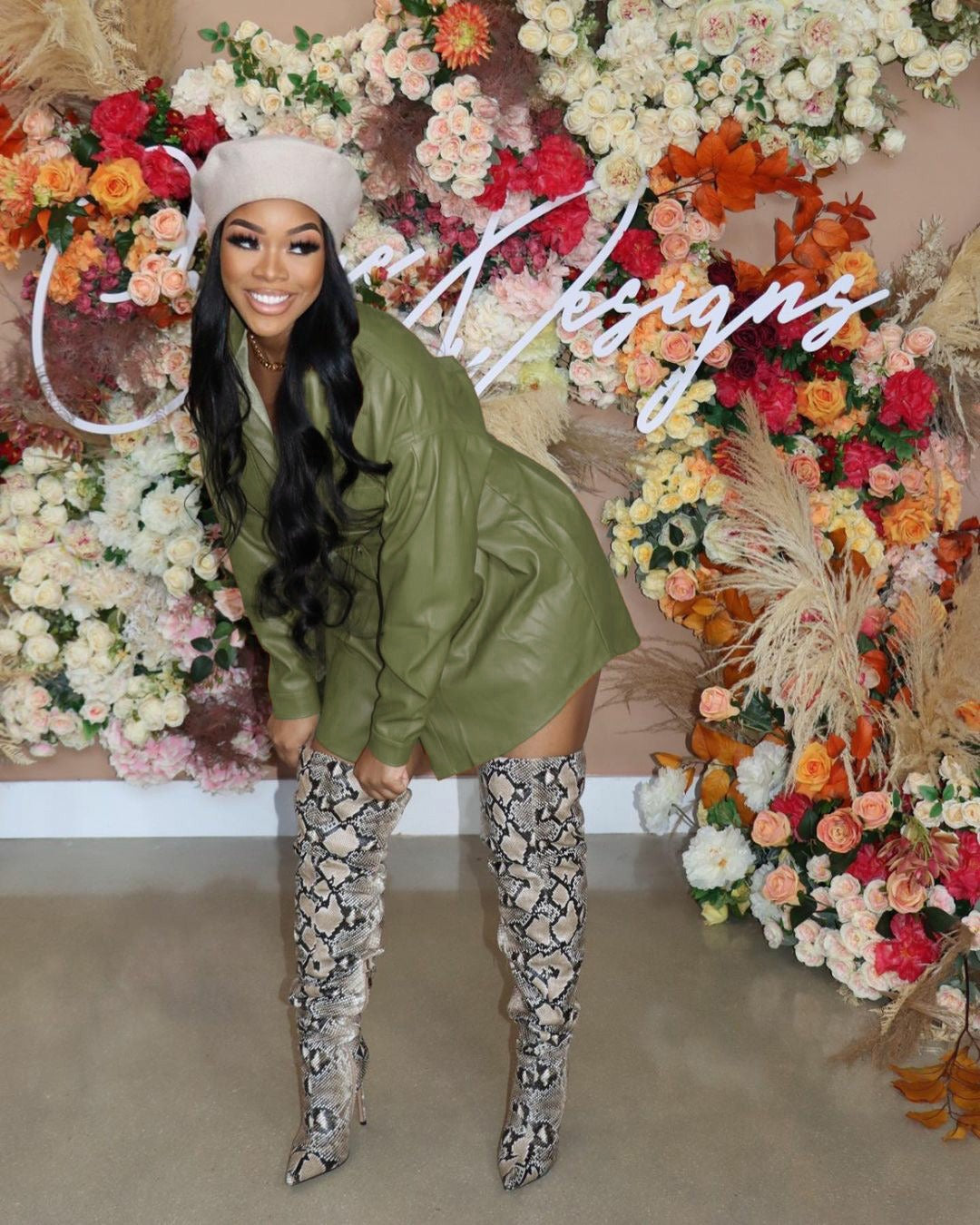 Rebel Veil Sculpture Leather Coat